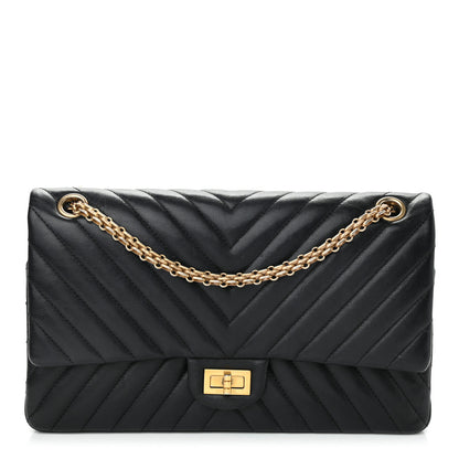 Chanel Sheepskin Chevron Quilted 2.55 Reissue 226 Flap Black 1 of 14
