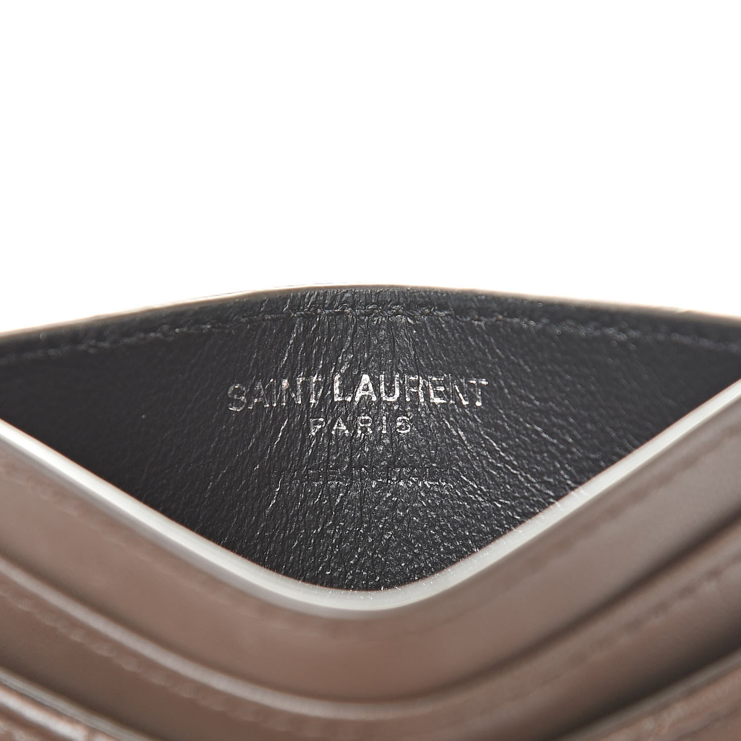 Saint Laurent Calfskin Y Quilted Monogram LouLou Credit Card Case Faggio 6 of 8