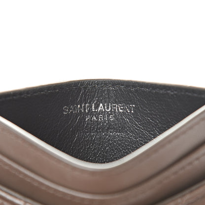 Saint Laurent Calfskin Y Quilted Monogram LouLou Credit Card Case Faggio 6 of 8
