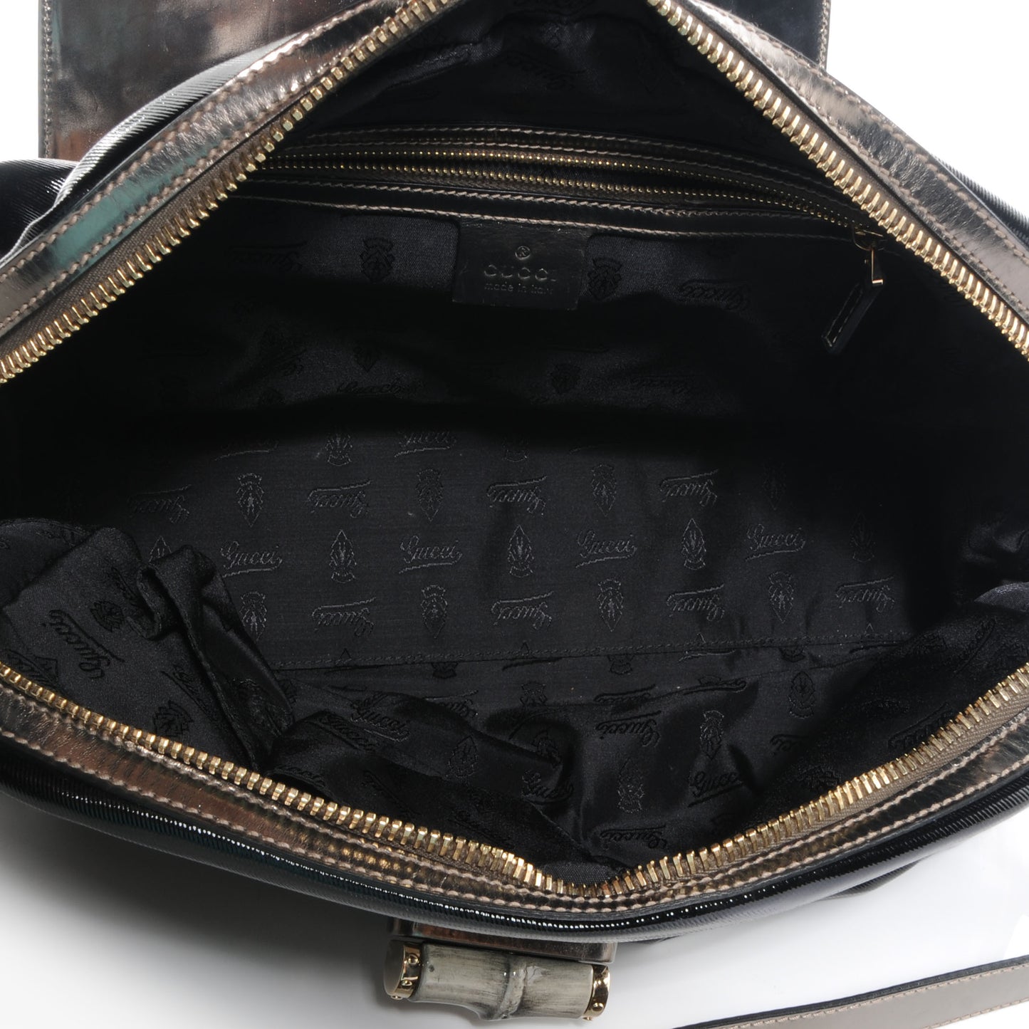 Dialux Pop Bamboo Large Top Handle Tote Black