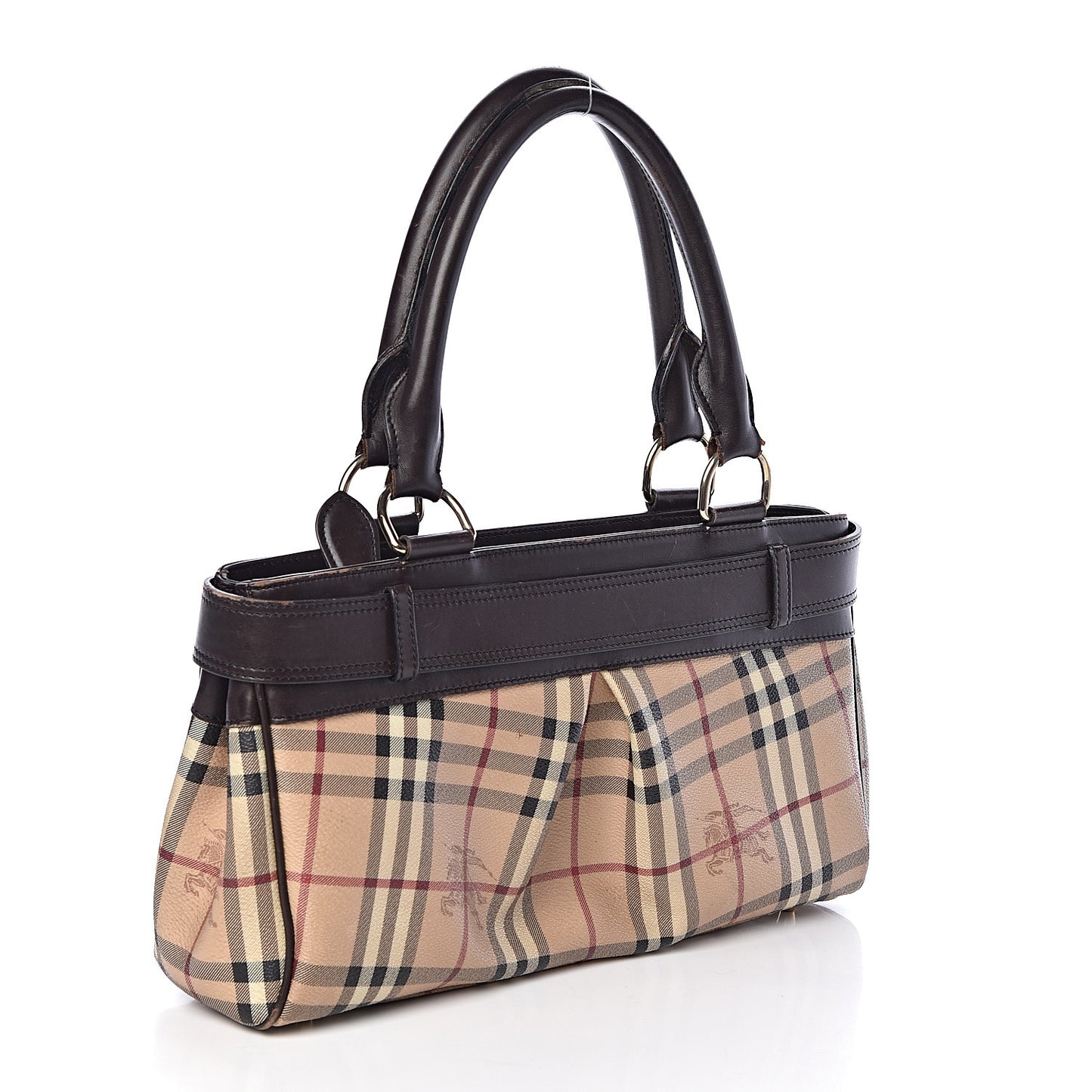 Haymarket Check Buckle Shoulder Bag Chocolate