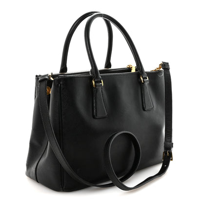 Prada Saffiano Lux Small Galleria Double Zip Tote Black 3 of 10