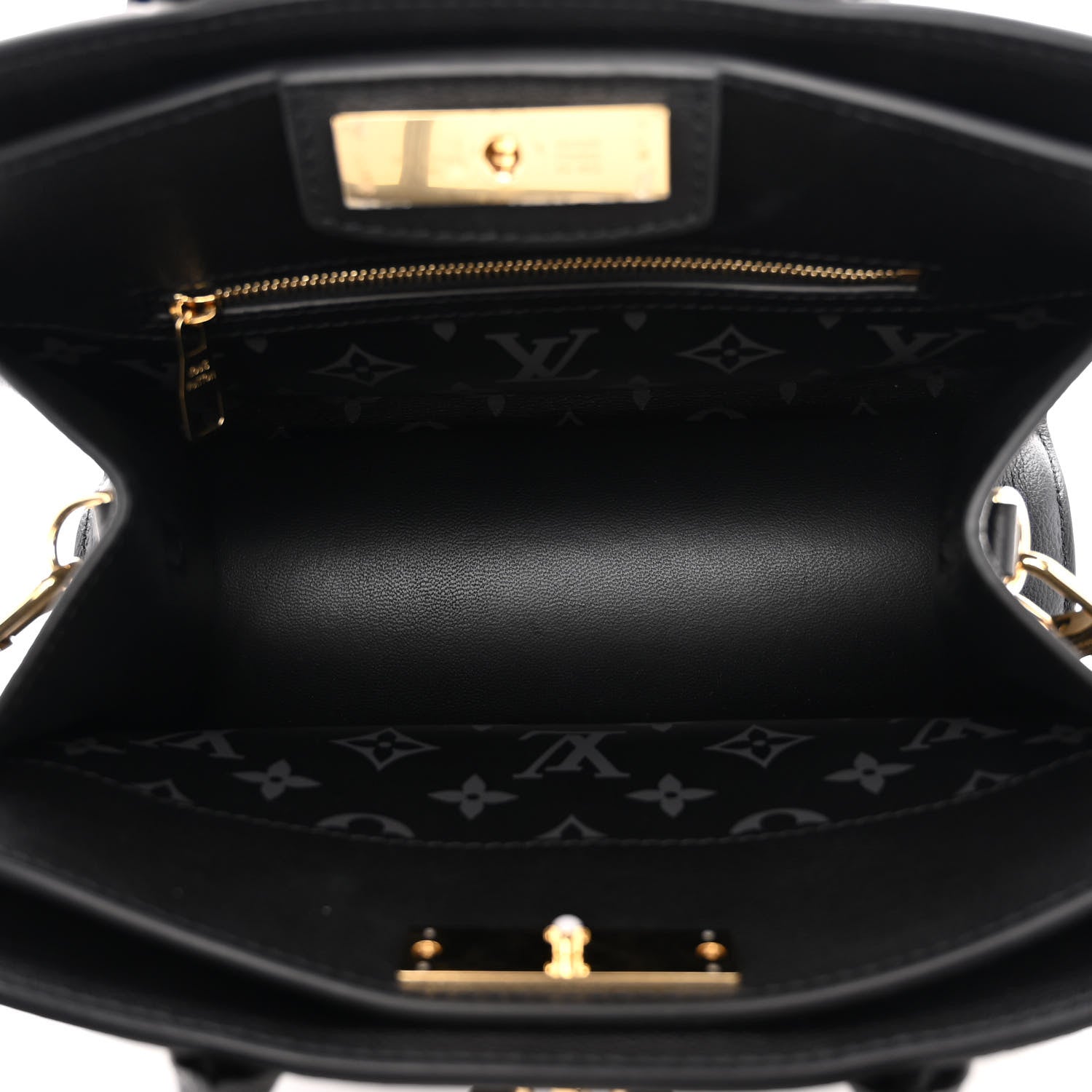 Louis Vuitton Calfskin Steamer PM Black 5 of 10