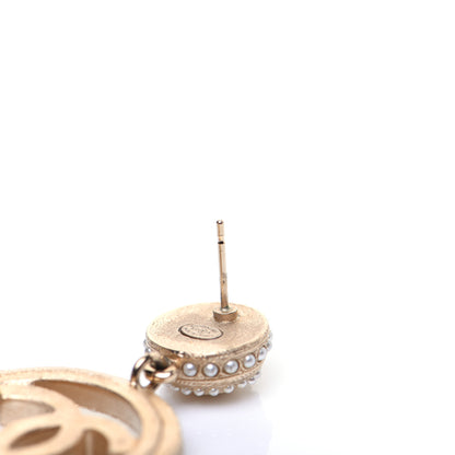 Chanel Pearl CC Drop Earrings Light Gold 8 of 8