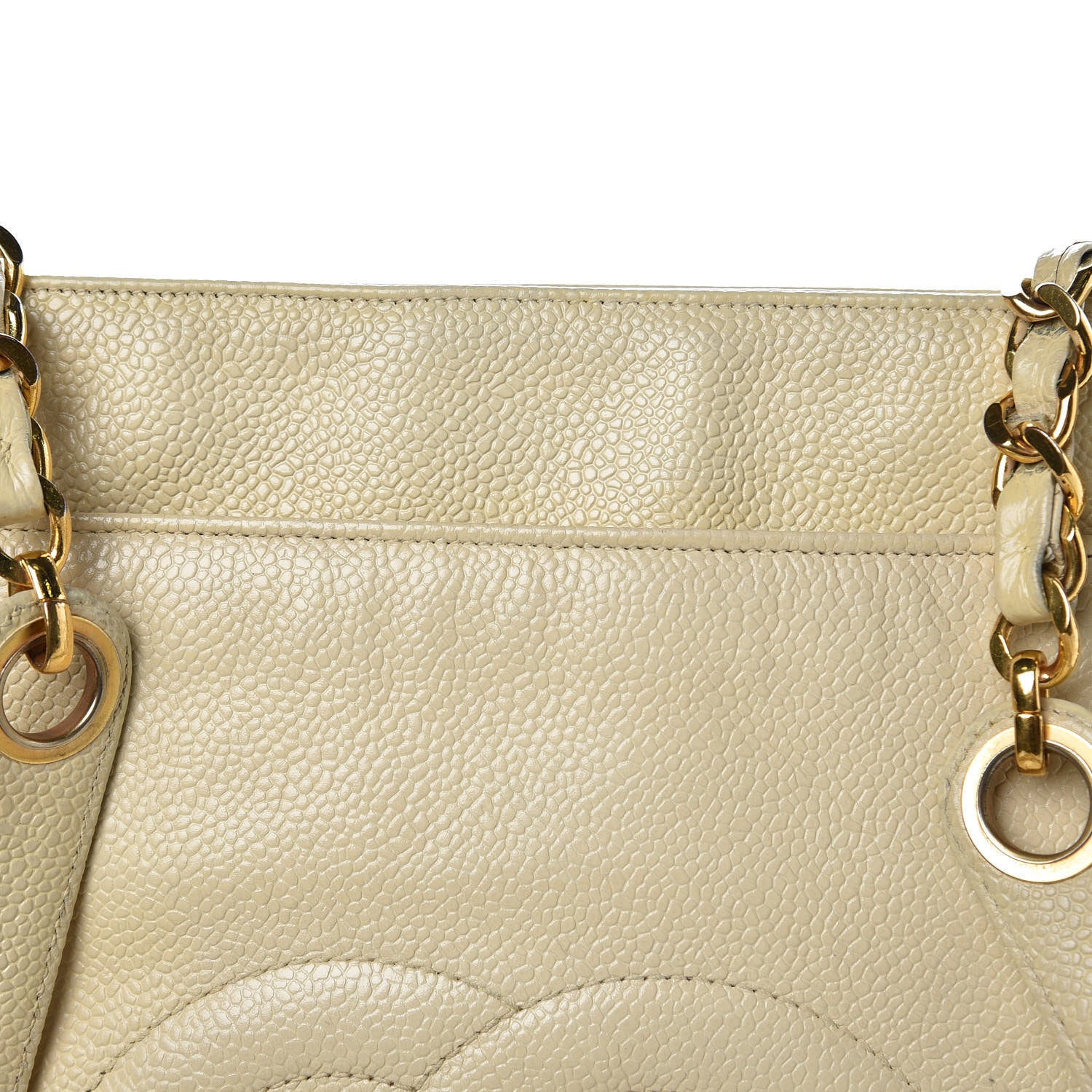 Chanel Caviar Flap Shoulder Bag Beige Clair 12 of 14