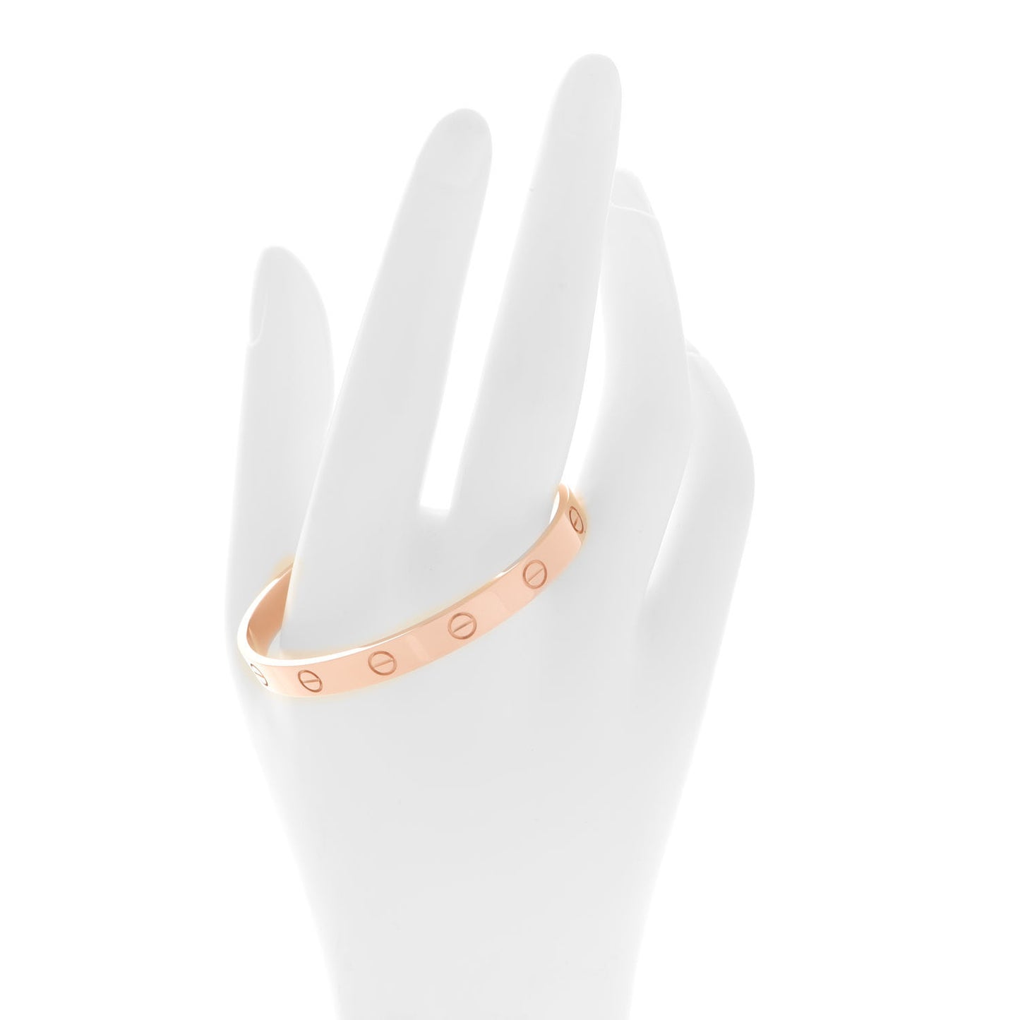 18K Pink Gold LOVE Cuff Bracelet 17