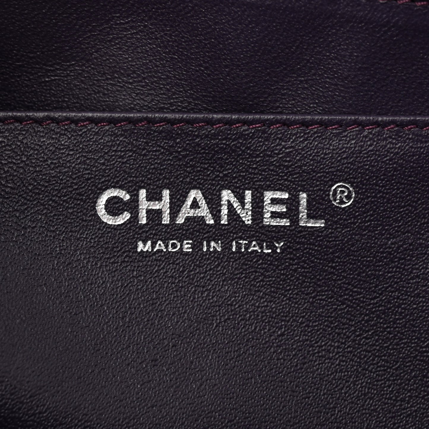 Patent Quilted Jumbo Single Flap Dark Purple