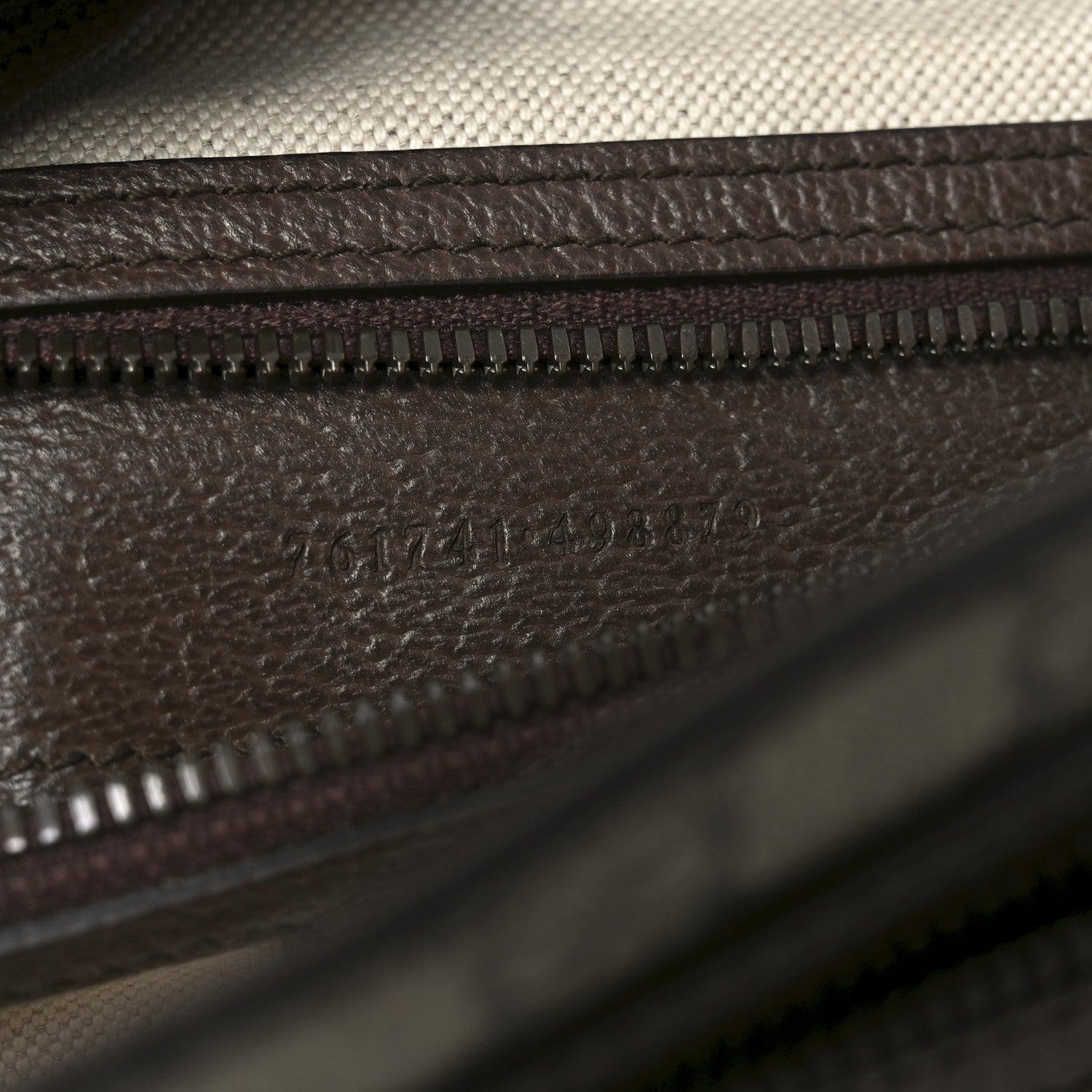 Gucci Tender GG Supreme Monogram Textured Dollar Calfskin Ophidia Messenger Bag Beige Ebony Dark Brown 7 of 11