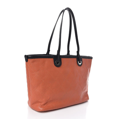 Chanel Grained Calfskin Shopping Fever Tote Orange 4 of 11
