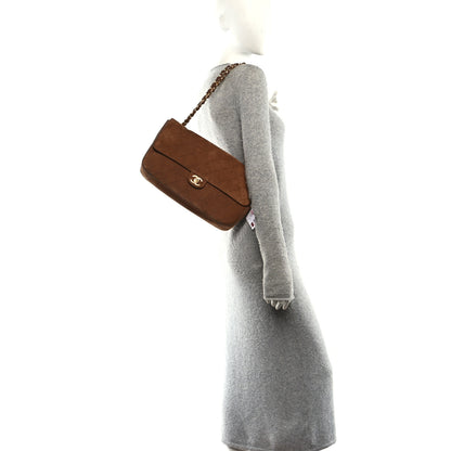 Chanel Suede Calfskin Small Souplissimo Maxi Flap Camel 4 of 21