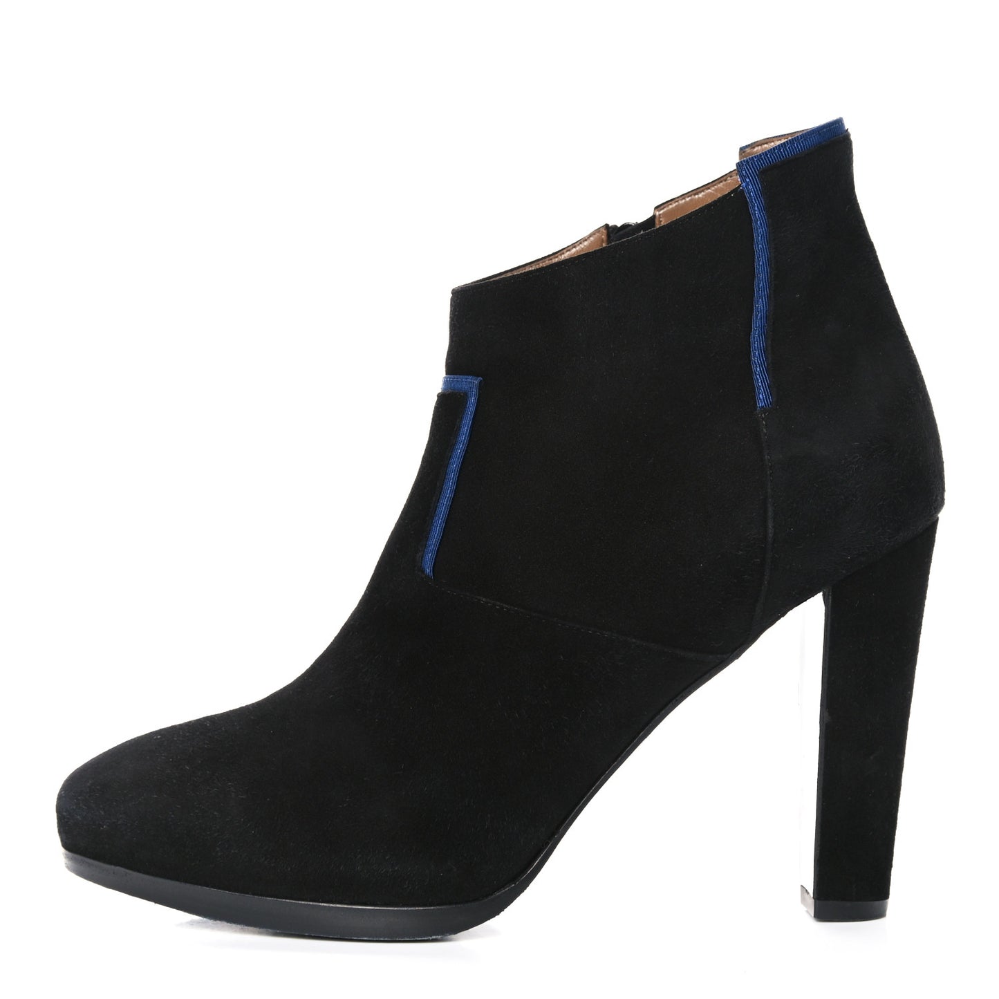 Suede Ankle Boots 38 Black Navy