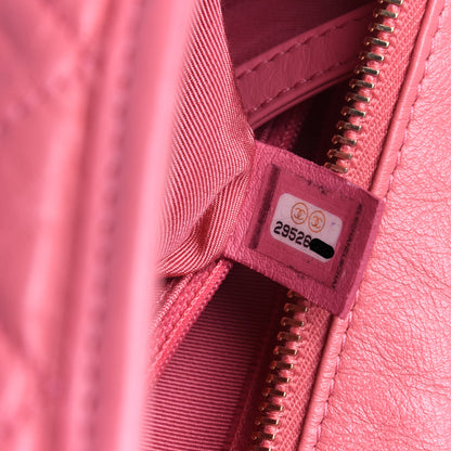 Chanel Aged Smooth Calfskin Quilted Medium Gabrielle Logo Hobo Pink 8 of 17