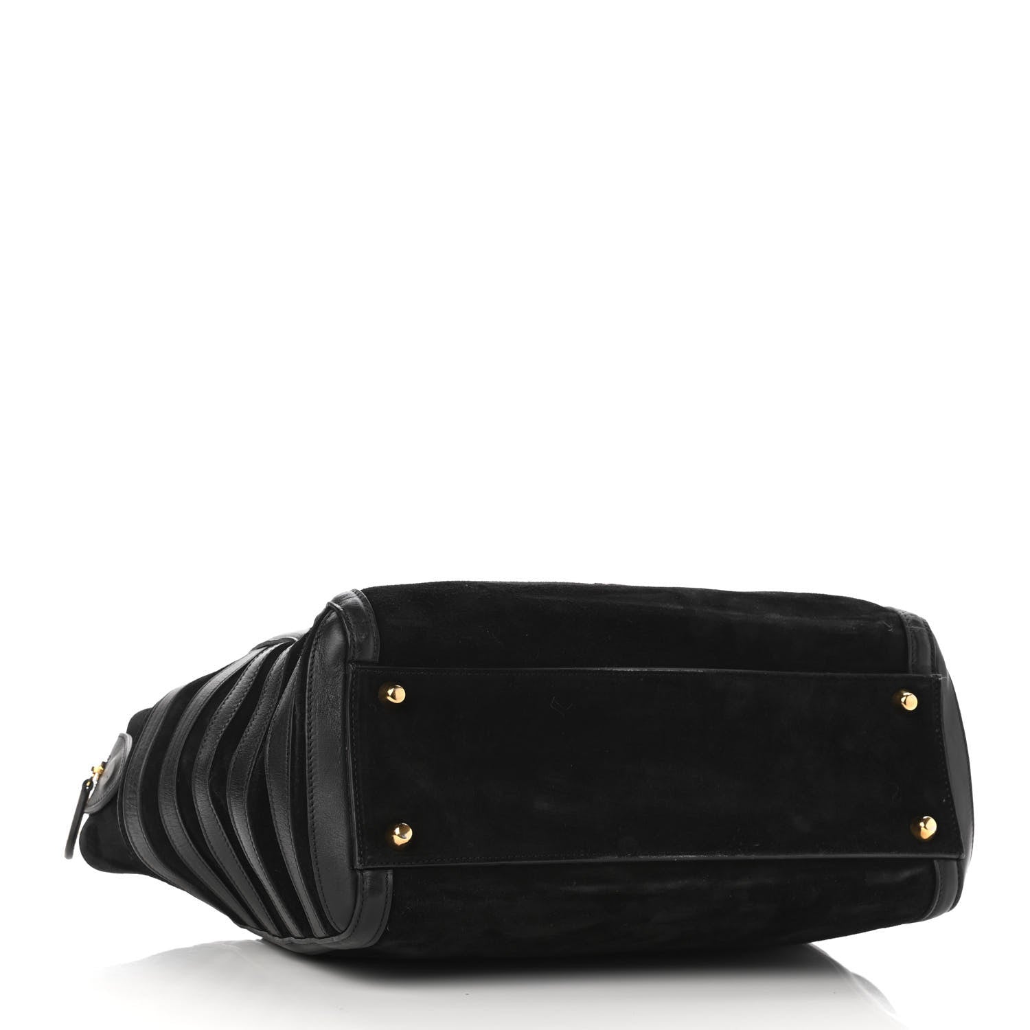Christian Louboutin Suede Calfskin Farida Bowler Bag Black 4 of 9