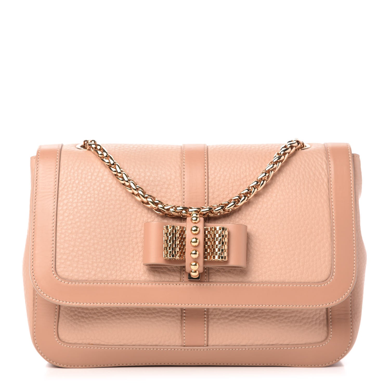 Christian Louboutin Soft Calfskin Small Sweety Charity Shoulder Bag Nude 1 of 10