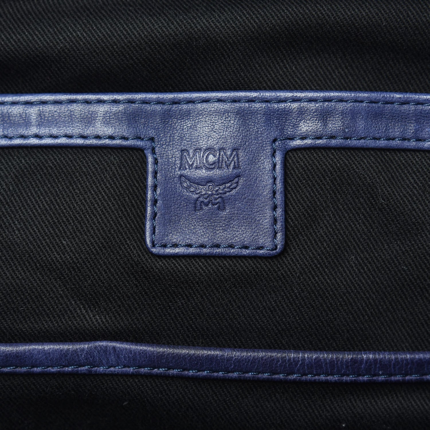 MCM Lambskin Small Tumbler Backpack Navy 5 of 9