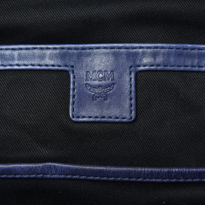 MCM Lambskin Small Tumbler Backpack Navy 5 of 9