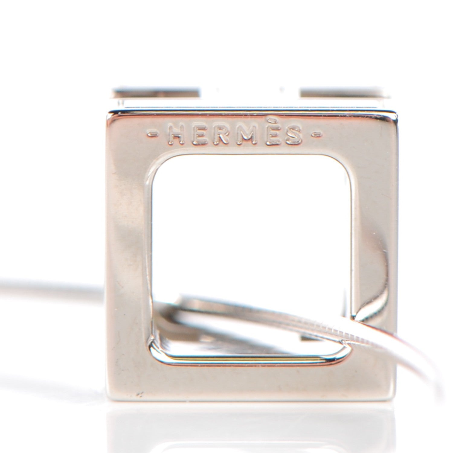 Hermes Palladium Laquer Cage d'H Necklace Royal Bleu 4 of 5