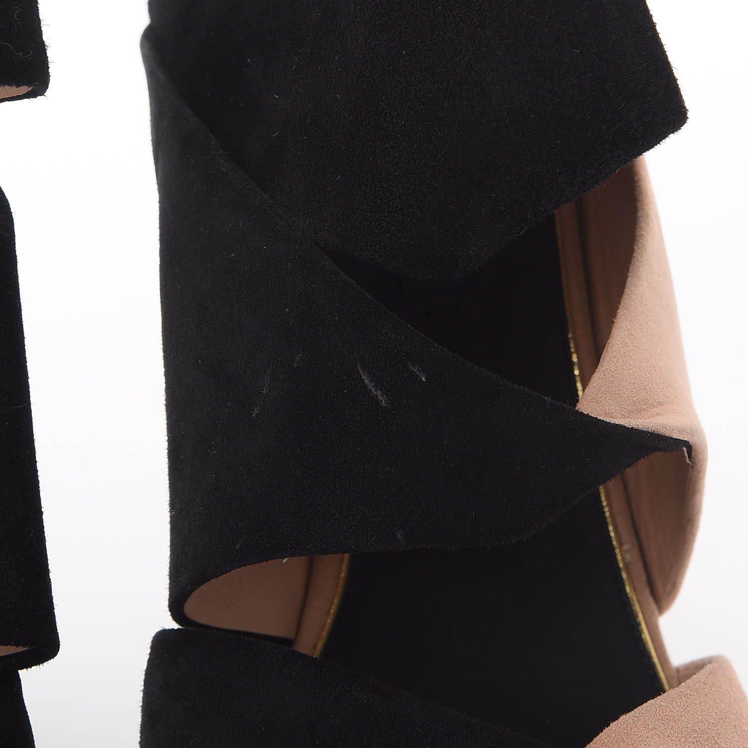 Louis Vuitton Suede Pumps 36 Black Nude 11 of 11