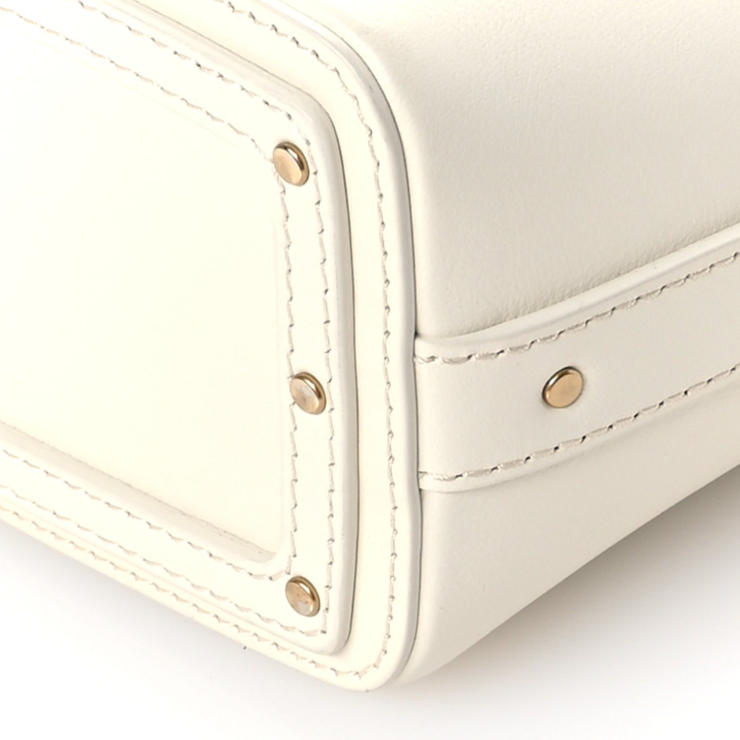 Smooth Calfskin Mini Roy Bucket Bag Natural White