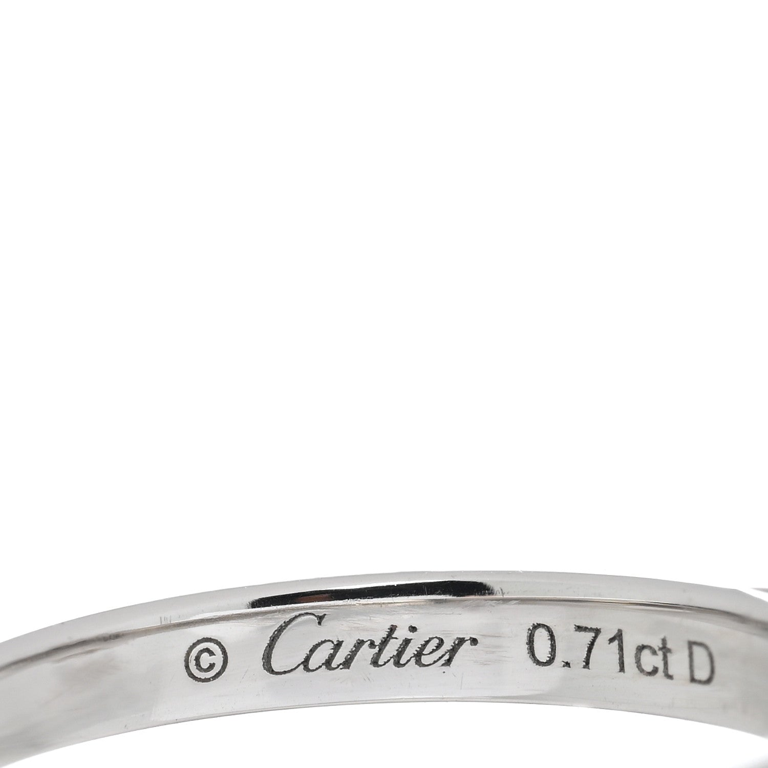 Cartier Platinum Diamond .71ct Solitaire 1895 Engagement Ring 49 4.75 4 of 5