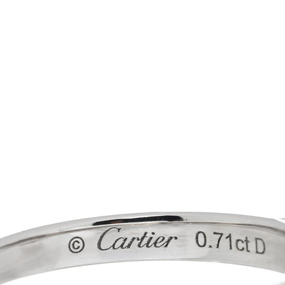 Cartier Platinum Diamond .71ct Solitaire 1895 Engagement Ring 49 4.75 4 of 5