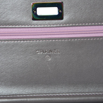 Chanel Iridescent Lambskin Quilted Reissue Wallet On Chain WOC Light Purple 6 of 8