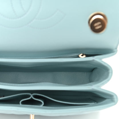 Chanel Lambskin Quilted Small Trendy CC Flap Dual Handle Bag Light Blue 5 of 10