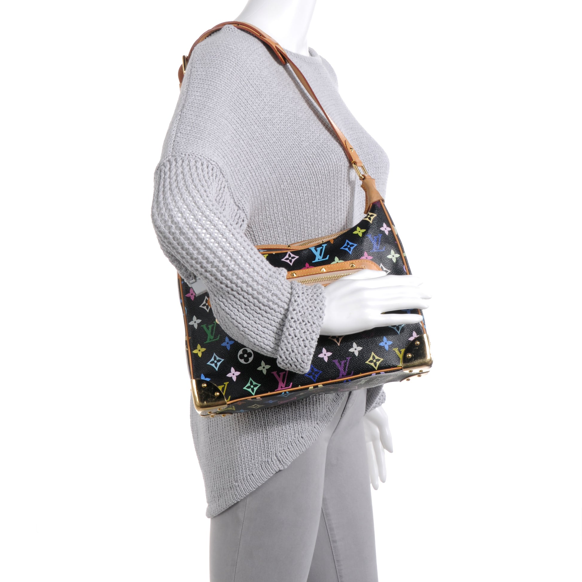 Louis Vuitton Monogram Multicolor Boulogne Black 2 of 8