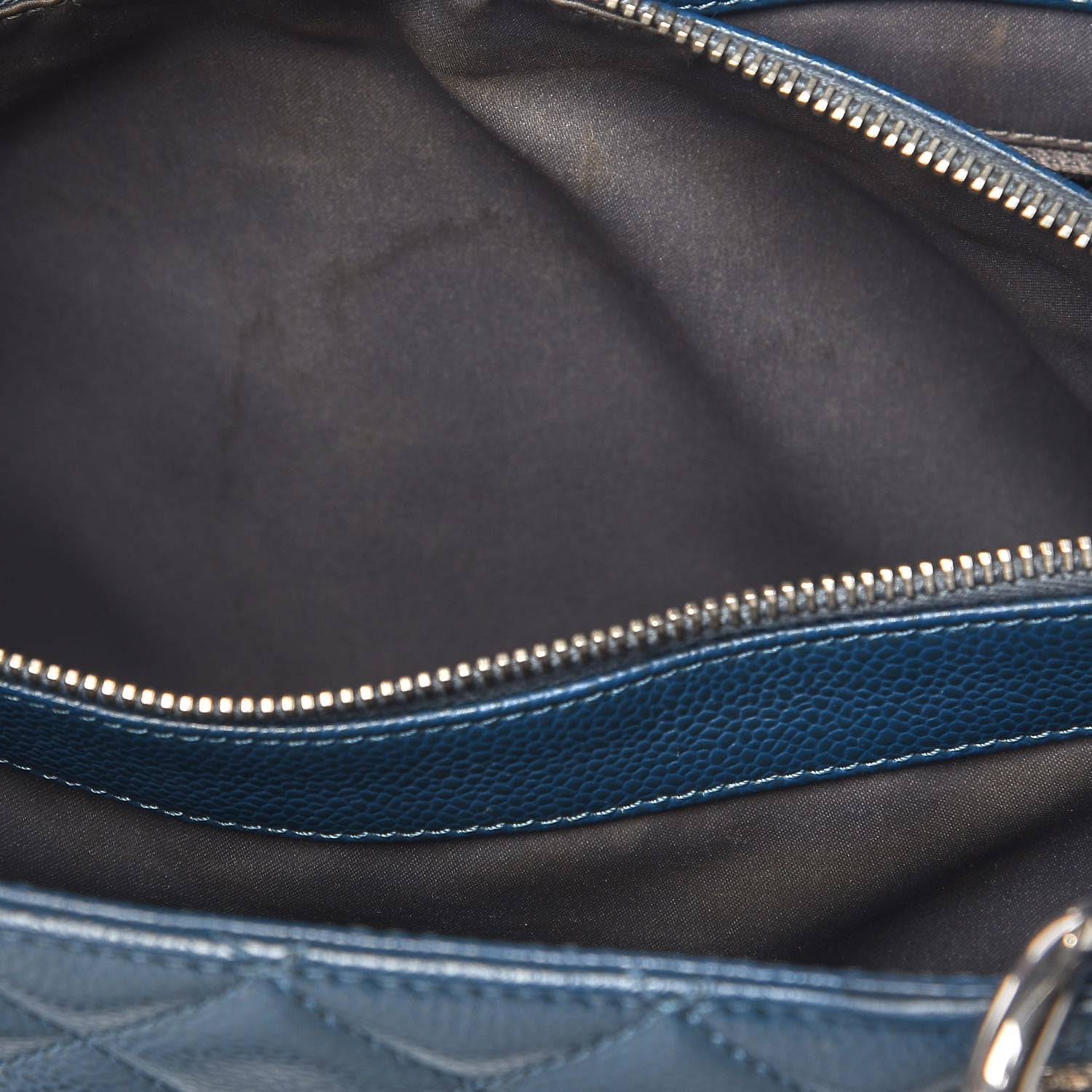 Chanel Caviar Quilted XL Grand Shopping Tote GST Dark Blue 10 of 13