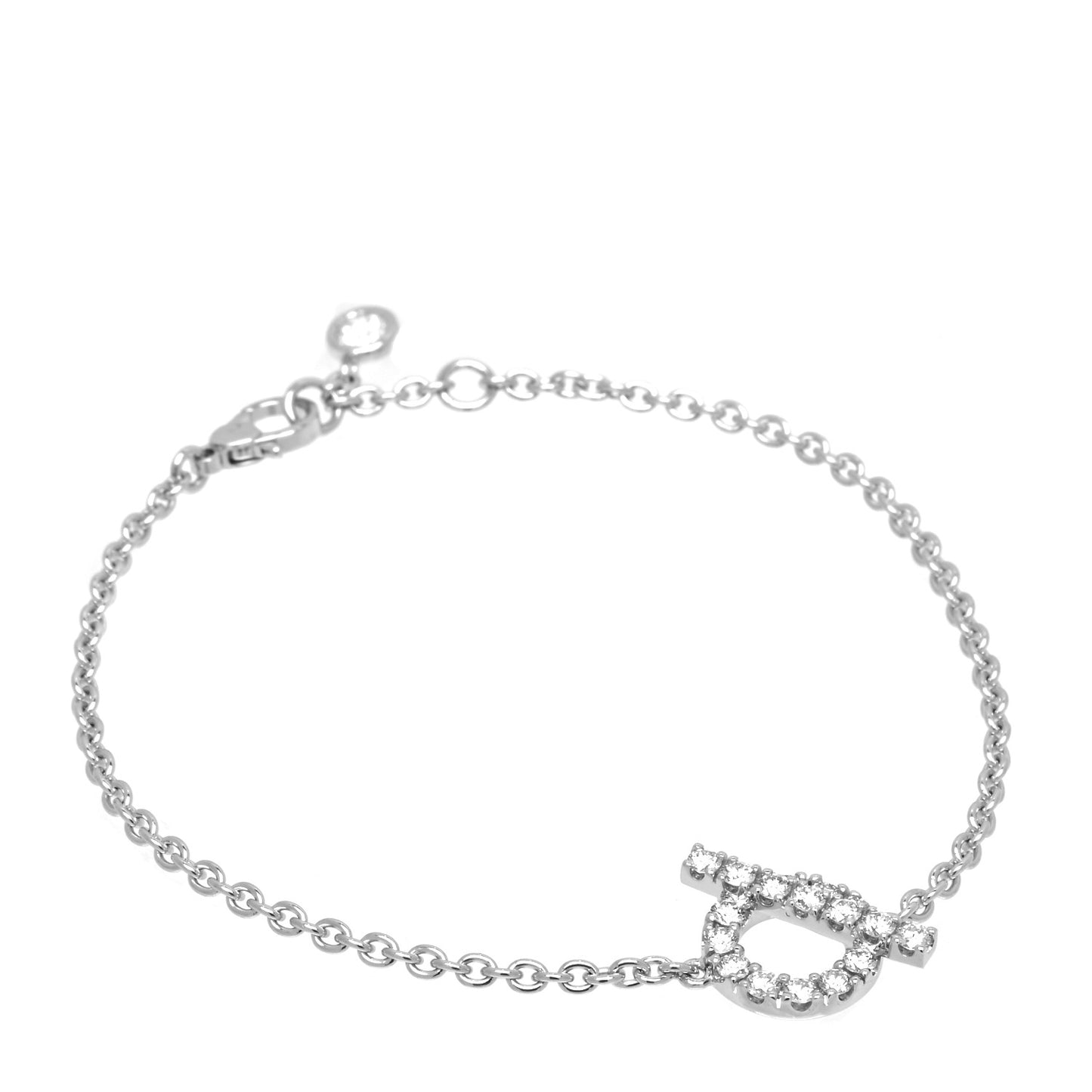 18K White Gold Diamond Finesse Bracelet ST