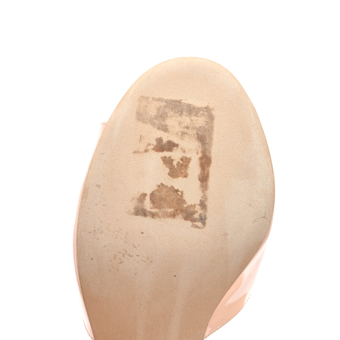 Patent Lambskin Pearl Mules 38.5 Light Pink