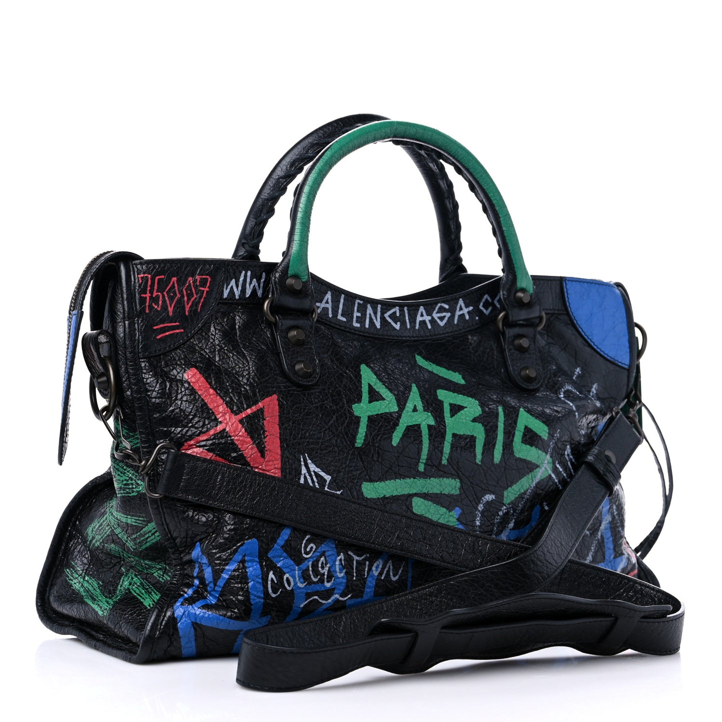 Agneau Graffiti All Over Classic Hardware City Black Vert Rouge