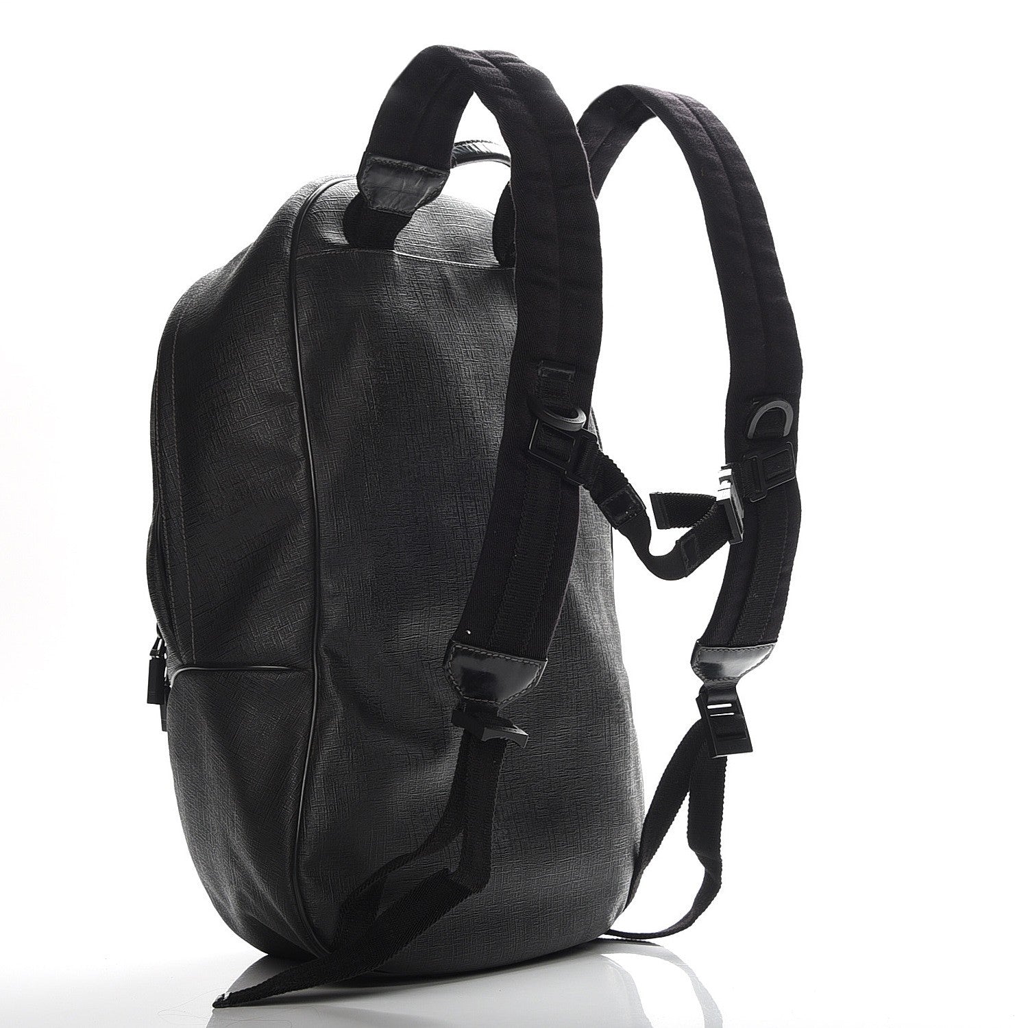 Gucci Coated Canvas Interlocking G Travel Backpack Black 3 of 8