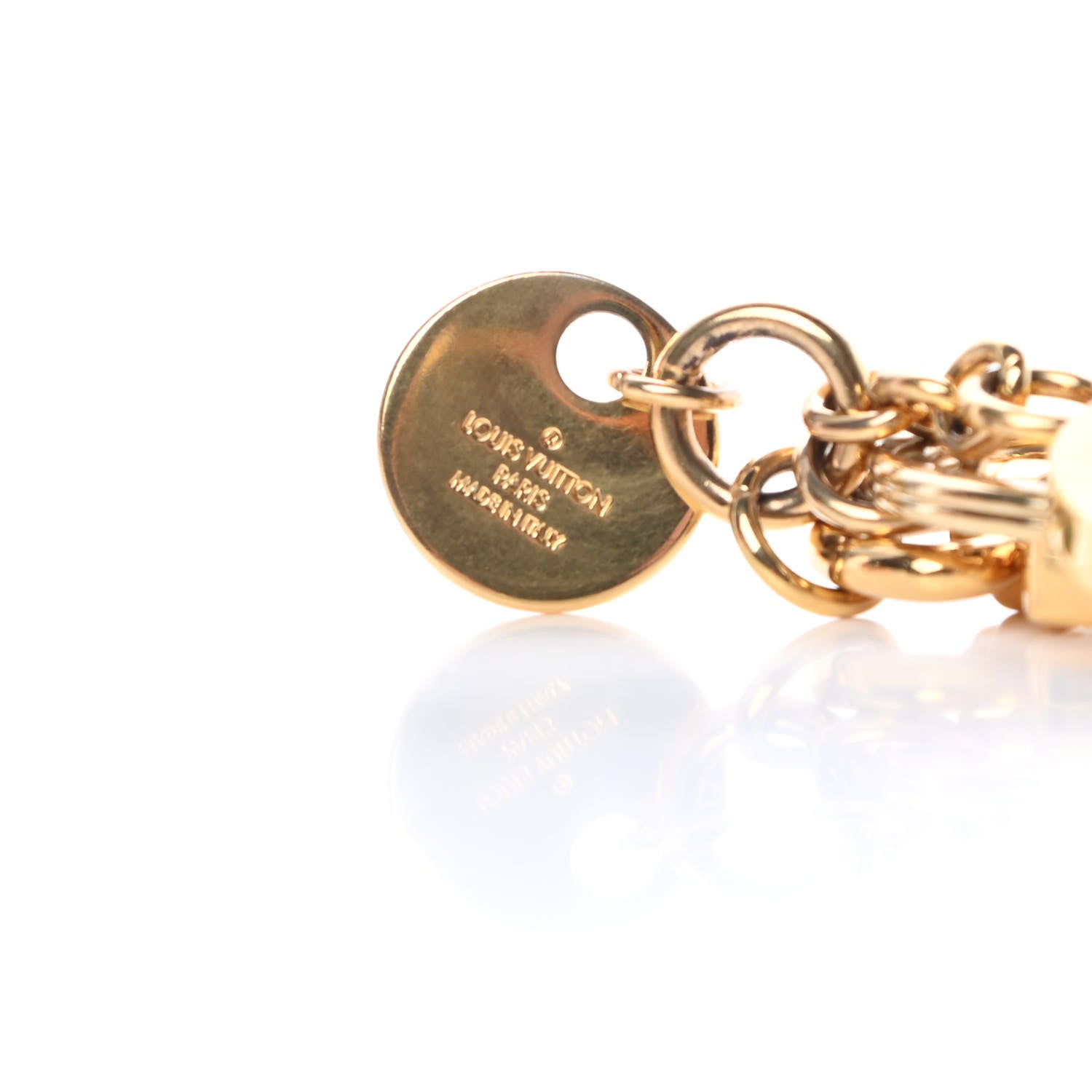 Louis Vuitton LV Circle Bag Charm Key Holder Gold 3 of 5