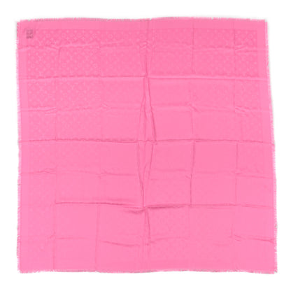 Louis Vuitton Silk Wool Monogram Shawl Rose Fluo 1 of 4