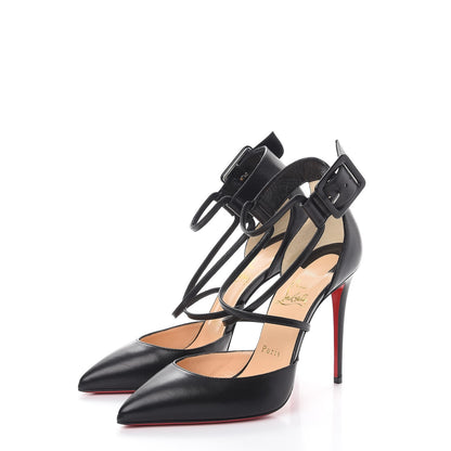 Christian Louboutin Shiny Nappa Suzanna 100 Pumps 38 Black 3 of 7