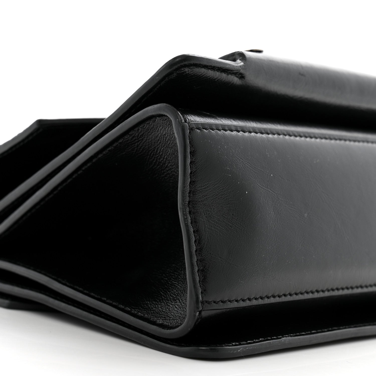 Givenchy Studded Crinkled Patent Goatskin Small GV3 Shoulder Bag Black 10 of 15