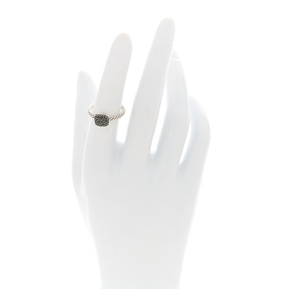 David Yurman Sterling Silver Black Diamond Petite Pave Ring 52 6 2 of 4