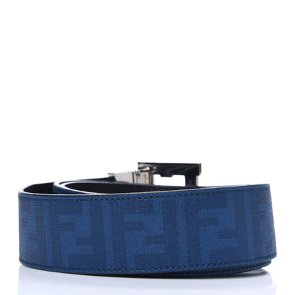 Fendi Zucca Spalmati College Belt 105 42 Blue 2 of 4