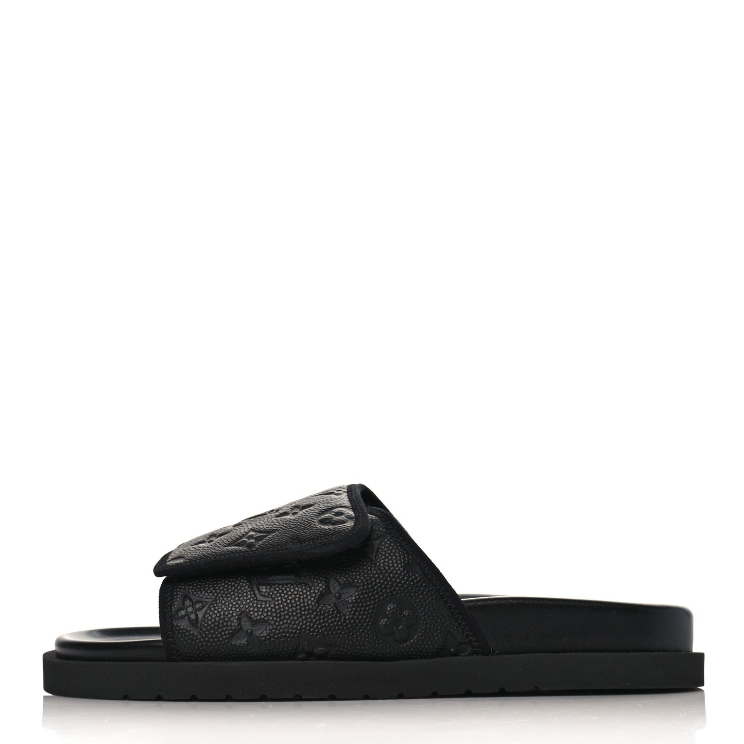 X NBA Calfskin Monogram Embossed Mens Miami Mule 9 Black
