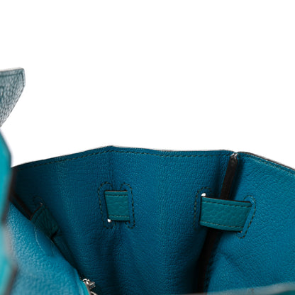 Hermes Taurillon Clemence Birkin 30 Bleu Izmir 14 of 36