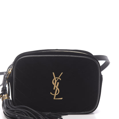 Saint Laurent Velour Matelasse Monogram Lou Belt Bag Black 10 of 10