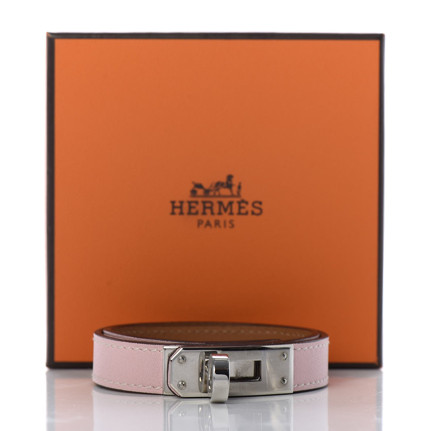 Hermes Swift Kelly Double Tour Bracelet T3 Rose Sakura 6 of 6