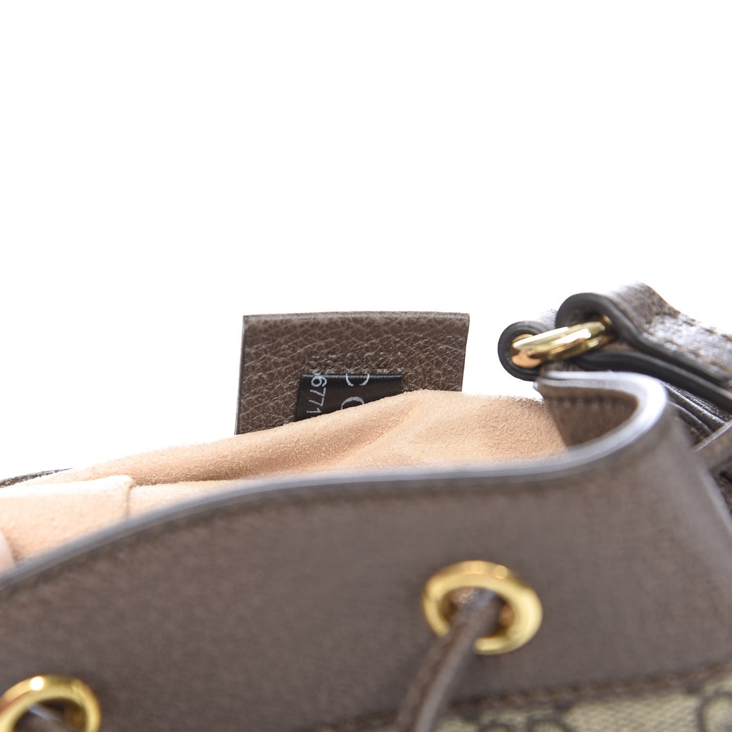 GG Supreme Monogram Web Mini Ophidia Bucket Bag Brown