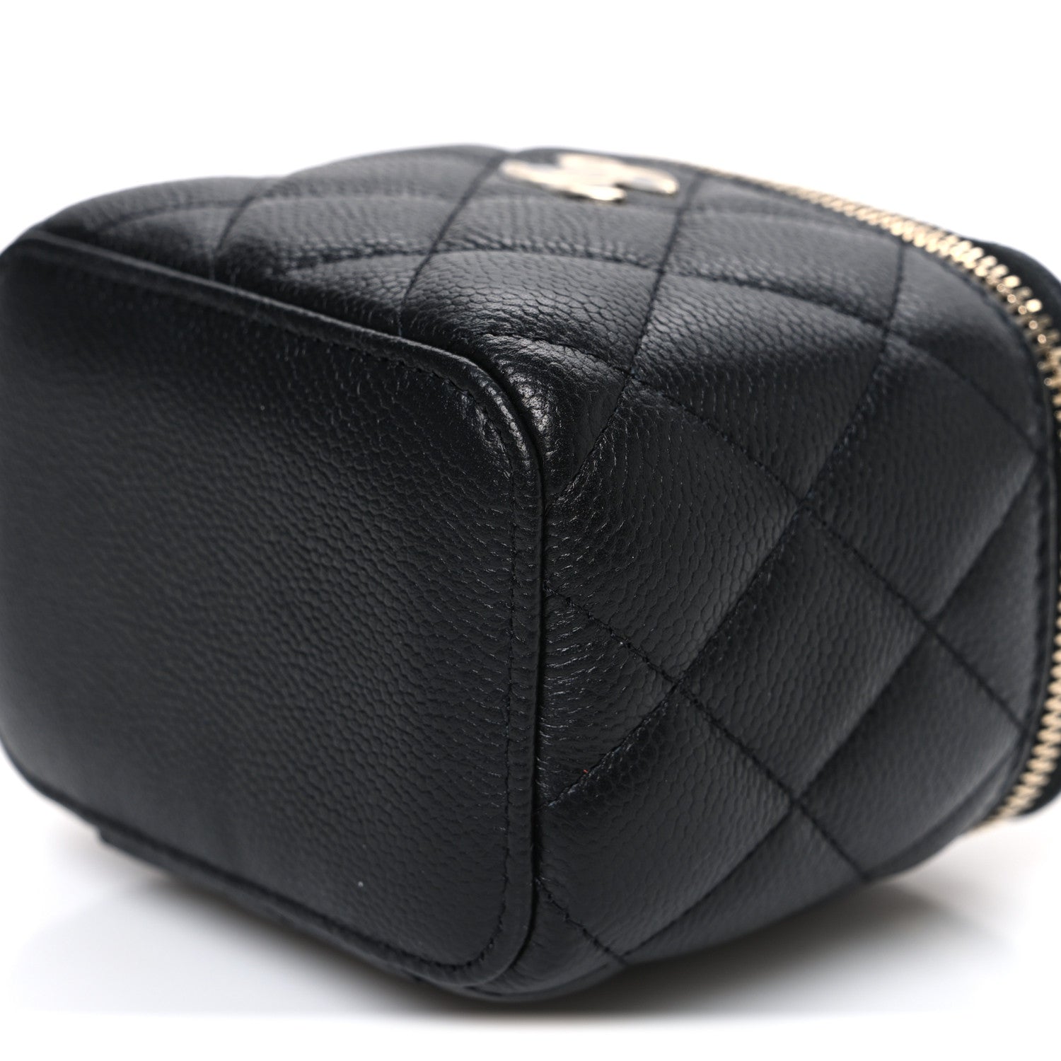 Chanel Caviar Quilted Mini Vanity Case With Chain Black 10 of 11