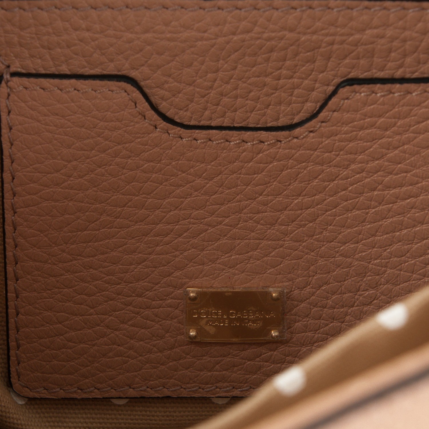 Dolce & Gabbana Pebbled Calfskin Small Tote Nude 6 of 7