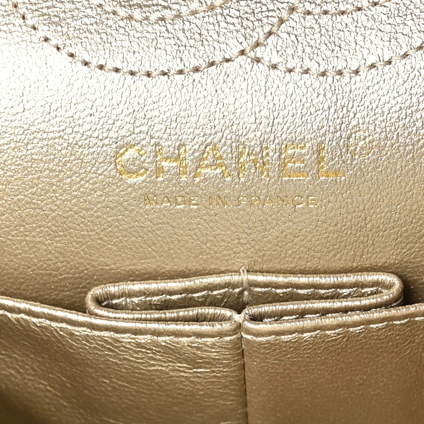 Metallic Aged Calfskin 2.55 Reissue 224 Flap Gold