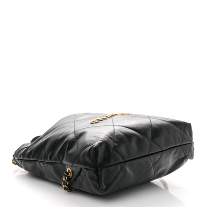 Chanel Shiny Calfskin Quilted Chanel 22 Backpack Black 4 of 11