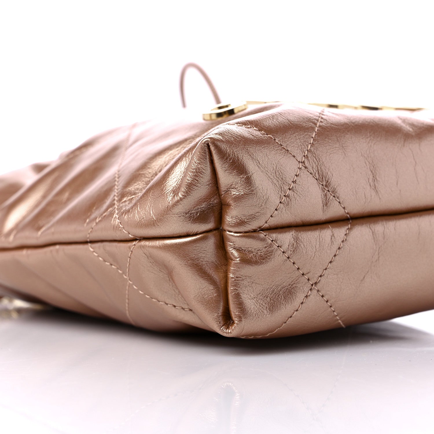 Chanel Metallic Calfskin Quilted Mini Chanel 22 Copper 8 of 10