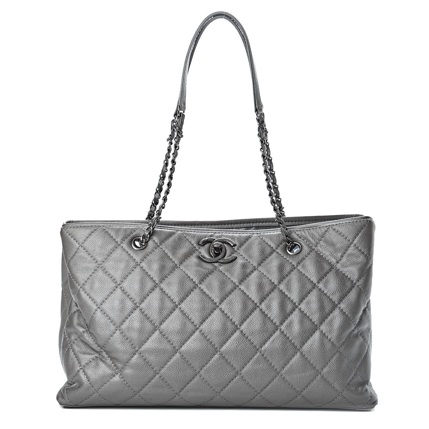 Chanel Metallic Caviar Large Be Caviar Tote Silver 1 of 10
